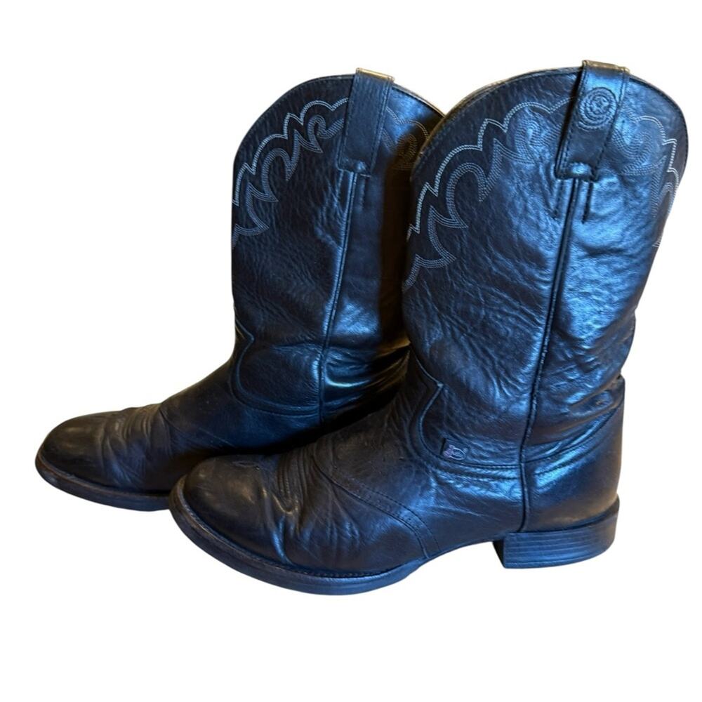 Justin Boots J-Flex Black Leather Work Boot with Red Logo Accents Mens 12D